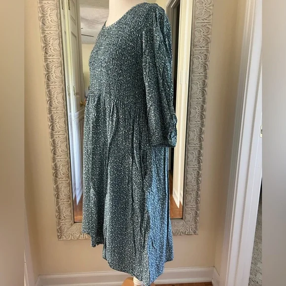 Croft & Barrow Green Patterned Dress - Picture 4 of 5